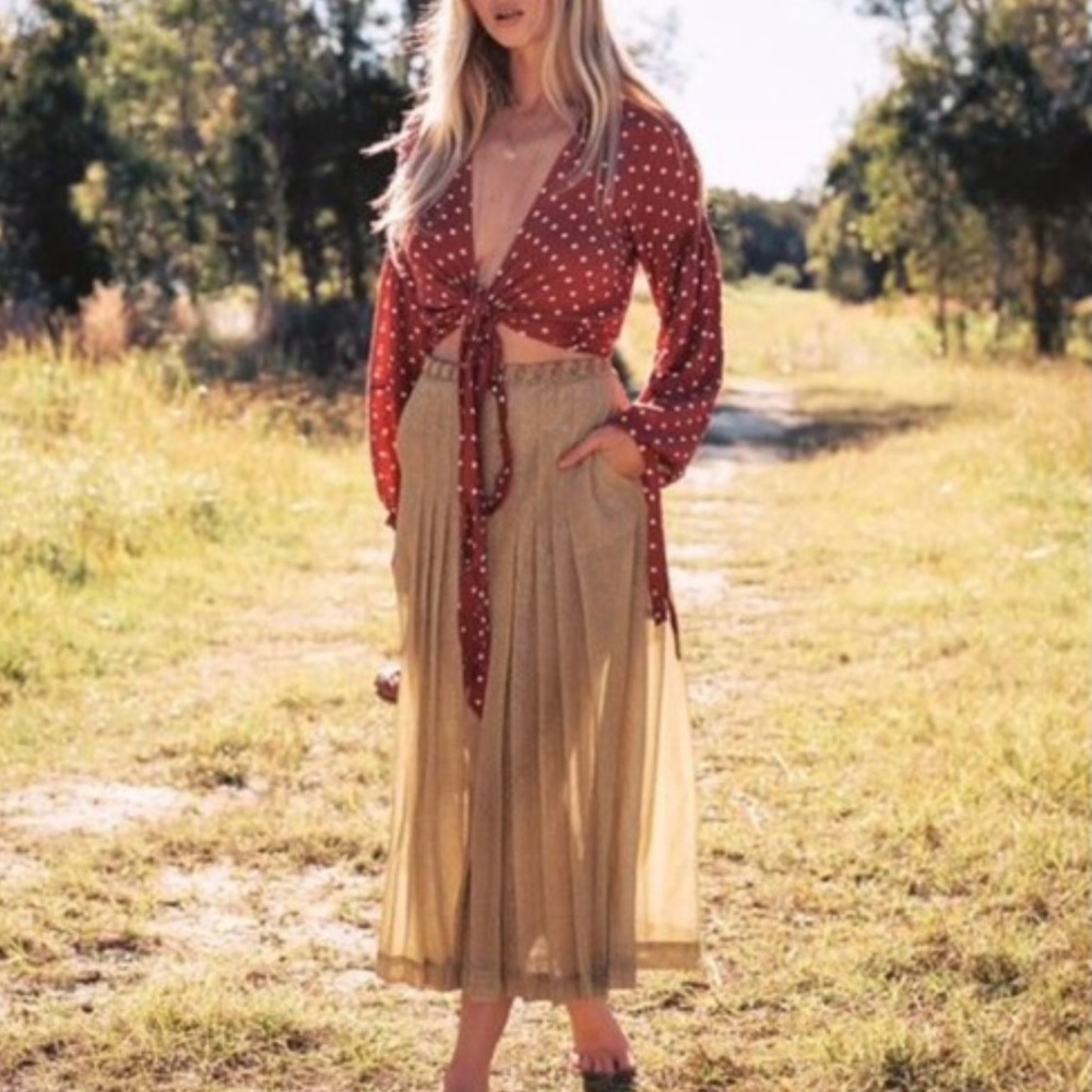 Chasing Unicorns Gold Fever Maxi skirt - Picture 3 of 5